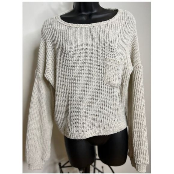 Seven Sisters Womens Boat Neck Knit Sweater Ribbed Cuff Long Sleeve Size S - Picture 1 of 5